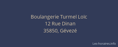Boulangerie Turmel Loïc