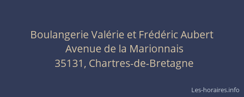 Boulangerie Valérie et Frédéric Aubert