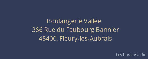Boulangerie Vall&eacute;e