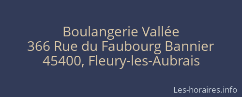 Boulangerie Vallée