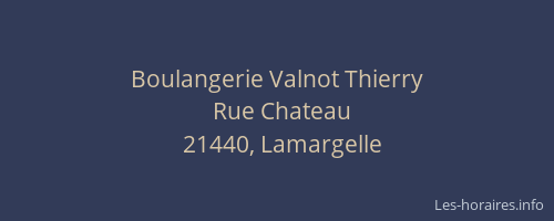 Boulangerie Valnot Thierry