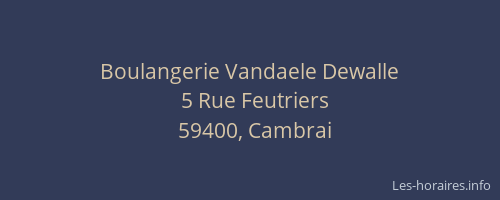 Boulangerie Vandaele Dewalle