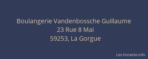 Boulangerie Vandenbossche Guillaume