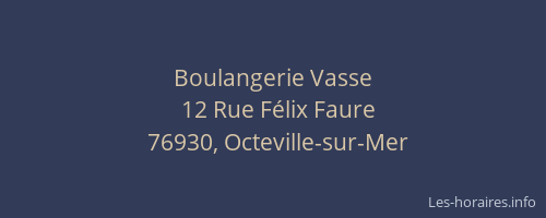 Boulangerie Vasse