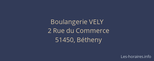 Boulangerie VELY