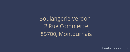 Boulangerie Verdon
