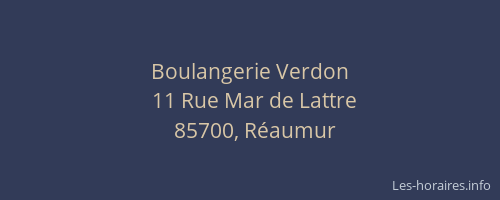 Boulangerie Verdon