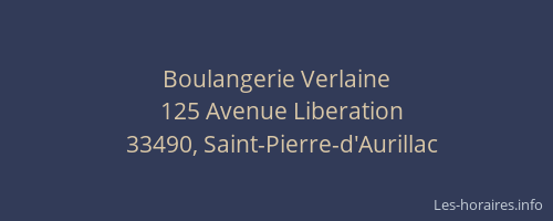 Boulangerie Verlaine