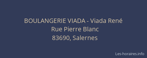 BOULANGERIE VIADA - Viada René