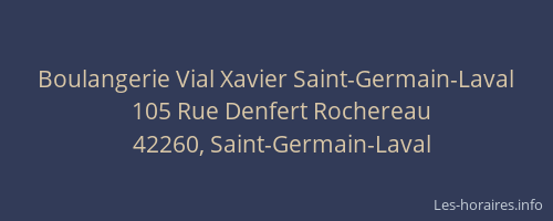 Boulangerie Vial Xavier Saint-Germain-Laval