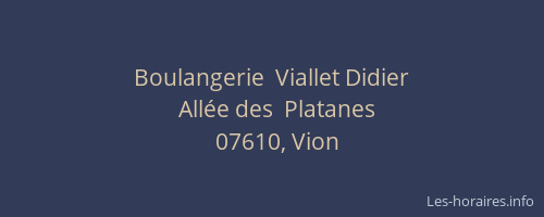 Boulangerie  Viallet Didier