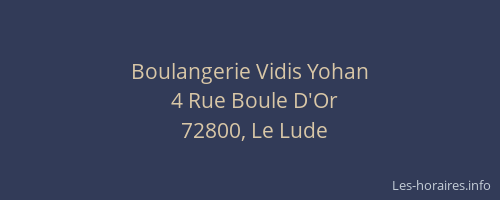 Boulangerie Vidis Yohan