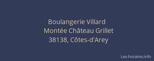 Boulangerie Villard