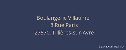 Boulangerie Villaume