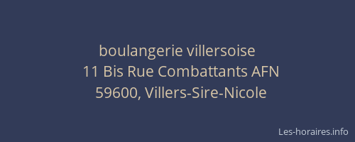 boulangerie villersoise
