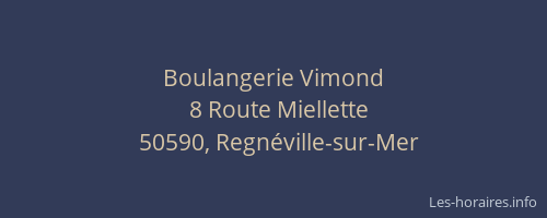 Boulangerie Vimond