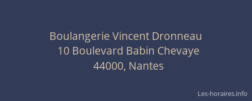 Boulangerie Vincent Dronneau