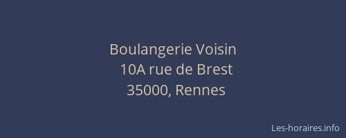 Boulangerie Voisin