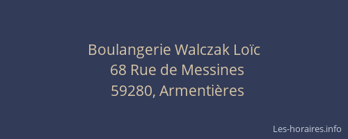 Boulangerie Walczak Loïc