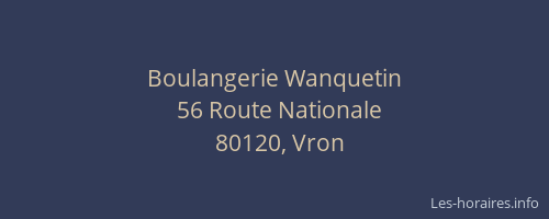 Boulangerie Wanquetin