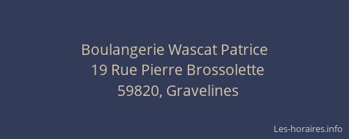 Boulangerie Wascat Patrice