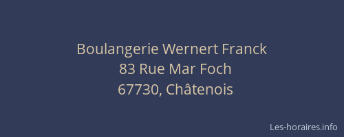 Boulangerie Wernert Franck