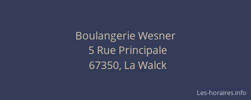 Boulangerie Wesner