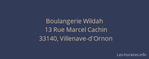 Boulangerie Wildah