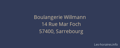 Boulangerie Willmann