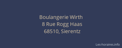 Boulangerie Wirth