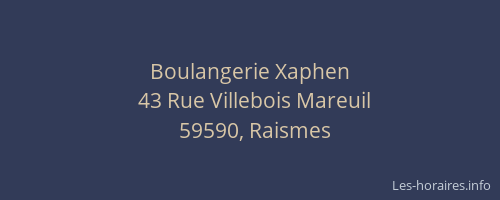 Boulangerie Xaphen