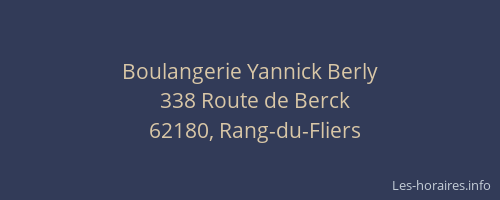 Boulangerie Yannick Berly