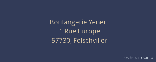Boulangerie Yener