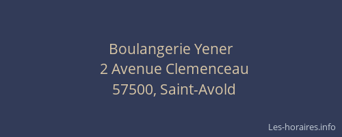 Boulangerie Yener