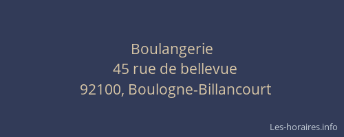 Boulangerie