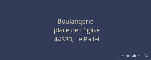 Boulangerie