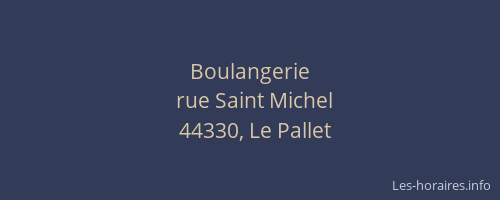 Boulangerie