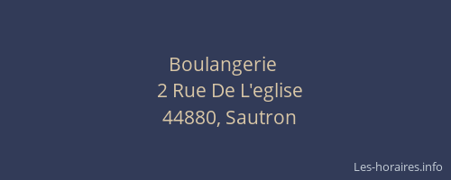 Boulangerie 
