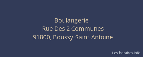 Boulangerie