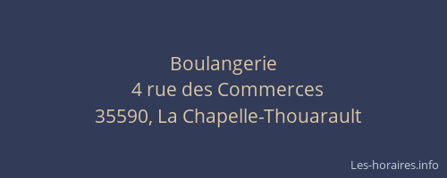 Boulangerie