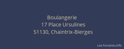 Boulangerie
