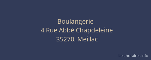 Boulangerie