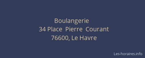 Boulangerie 