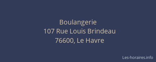 Boulangerie