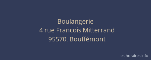 Boulangerie
