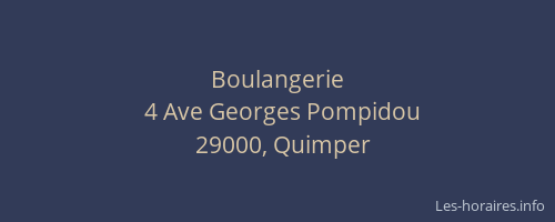 Boulangerie