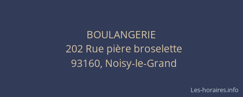 BOULANGERIE