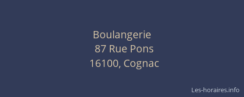 Boulangerie