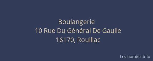 Boulangerie