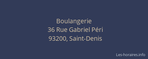 Boulangerie